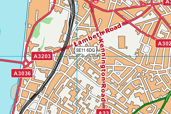 SE11 6DQ map - OS VectorMap District (Ordnance Survey) SE11 6DQ map - OS VectorMap District (Ordnance Survey)