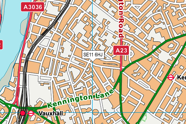 SE11 6HJ map - OS VectorMap District (Ordnance Survey) SE11 6HJ map - OS VectorMap District (Ordnance Survey)