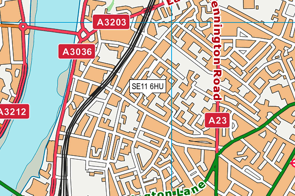 SE11 6HU map - OS VectorMap District (Ordnance Survey) SE11 6HU map - OS VectorMap District (Ordnance Survey)