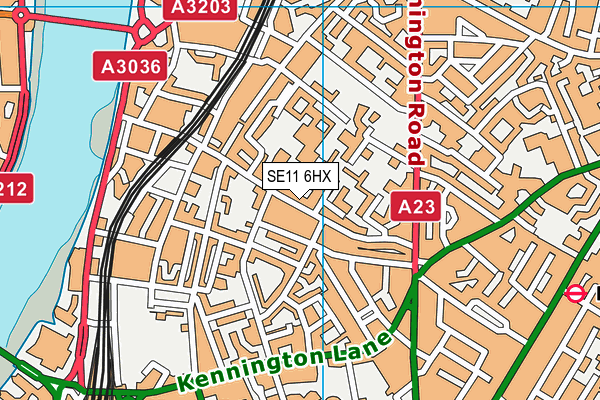 SE11 6HX map - OS VectorMap District (Ordnance Survey) SE11 6HX map - OS VectorMap District (Ordnance Survey)