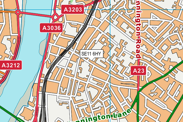 SE11 6HY map - OS VectorMap District (Ordnance Survey) SE11 6HY map - OS VectorMap District (Ordnance Survey)