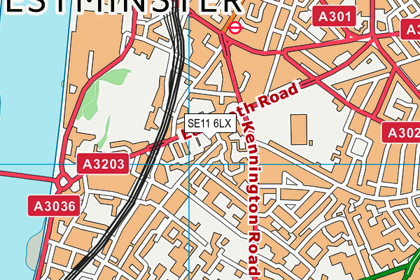 SE11 6LX map - OS VectorMap District (Ordnance Survey) SE11 6LX map - OS VectorMap District (Ordnance Survey)