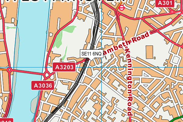 SE11 6NQ map - OS VectorMap District (Ordnance Survey) SE11 6NQ map - OS VectorMap District (Ordnance Survey)