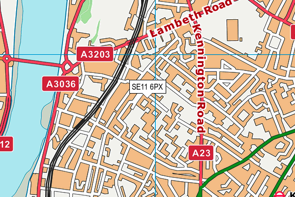 SE11 6PX map - OS VectorMap District (Ordnance Survey) SE11 6PX map - OS VectorMap District (Ordnance Survey)