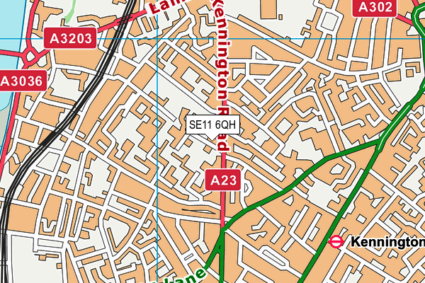 SE11 6QH map - OS VectorMap District (Ordnance Survey) SE11 6QH map - OS VectorMap District (Ordnance Survey)