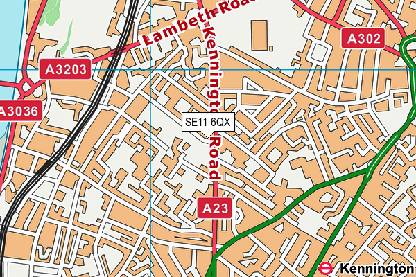 SE11 6QX map - OS VectorMap District (Ordnance Survey) SE11 6QX map - OS VectorMap District (Ordnance Survey)
