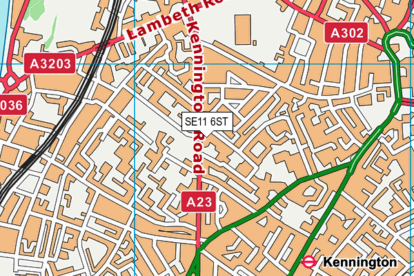 SE11 6ST map - OS VectorMap District (Ordnance Survey) SE11 6ST map - OS VectorMap District (Ordnance Survey)