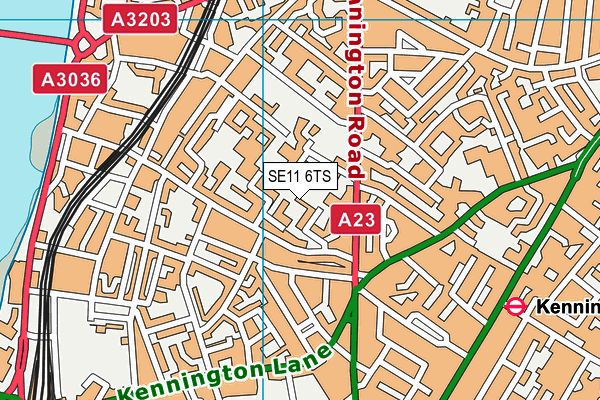 SE11 6TS map - OS VectorMap District (Ordnance Survey) SE11 6TS map - OS VectorMap District (Ordnance Survey)