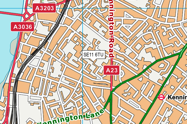 SE11 6TU map - OS VectorMap District (Ordnance Survey) SE11 6TU map - OS VectorMap District (Ordnance Survey)