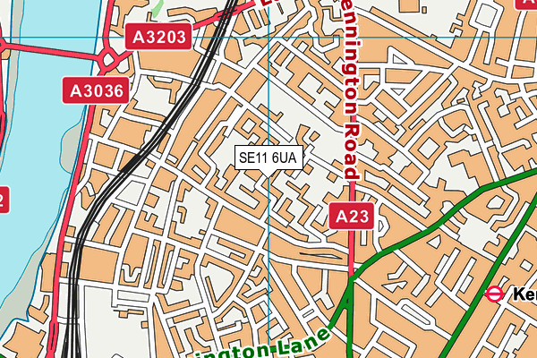 SE11 6UA map - OS VectorMap District (Ordnance Survey) SE11 6UA map - OS VectorMap District (Ordnance Survey)