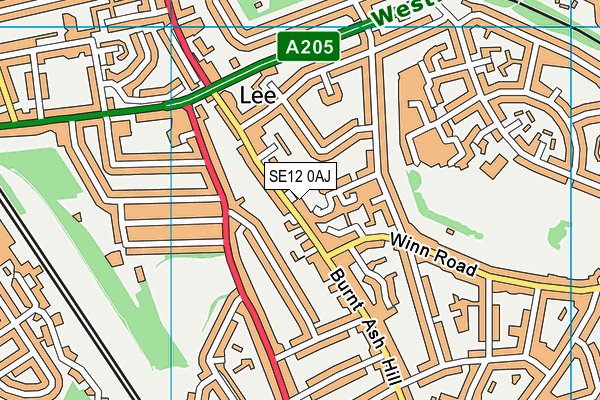 SE12 0AJ map - OS VectorMap District (Ordnance Survey) SE12 0AJ map - OS VectorMap District (Ordnance Survey)