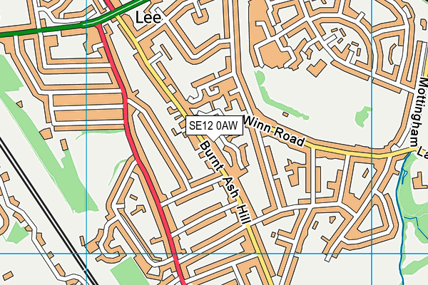 SE12 0AW map - OS VectorMap District (Ordnance Survey) SE12 0AW map - OS VectorMap District (Ordnance Survey)