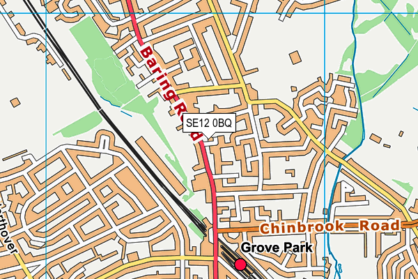 SE12 0BQ map - OS VectorMap District (Ordnance Survey)