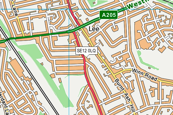 SE12 0LQ map - OS VectorMap District (Ordnance Survey)