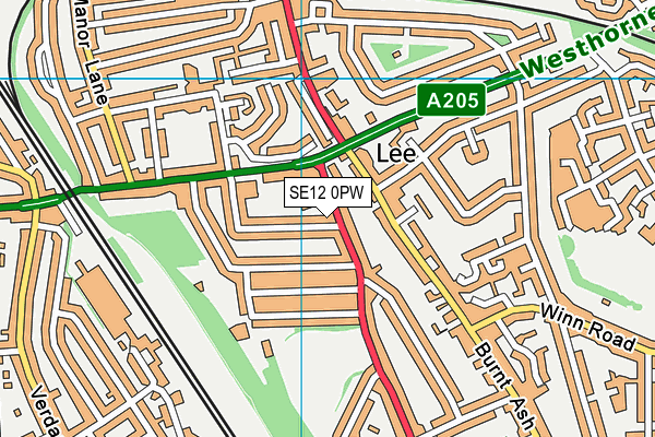SE12 0PW map - OS VectorMap District (Ordnance Survey) SE12 0PW map - OS VectorMap District (Ordnance Survey)