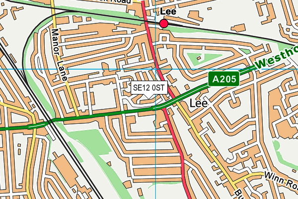 SE12 0ST map - OS VectorMap District (Ordnance Survey) SE12 0ST map - OS VectorMap District (Ordnance Survey)