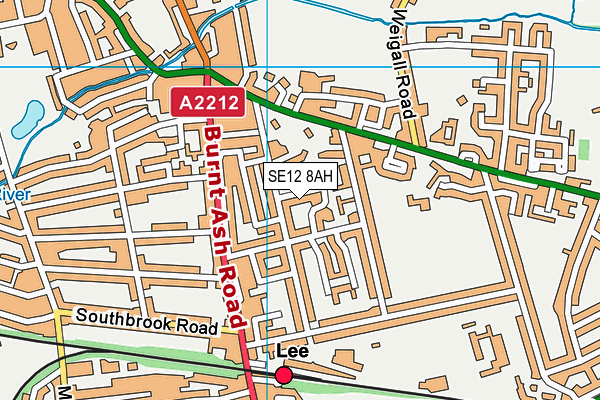 SE12 8AH map - OS VectorMap District (Ordnance Survey) SE12 8AH map - OS VectorMap District (Ordnance Survey)