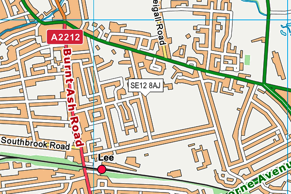 SE12 8AJ map - OS VectorMap District (Ordnance Survey) SE12 8AJ map - OS VectorMap District (Ordnance Survey)