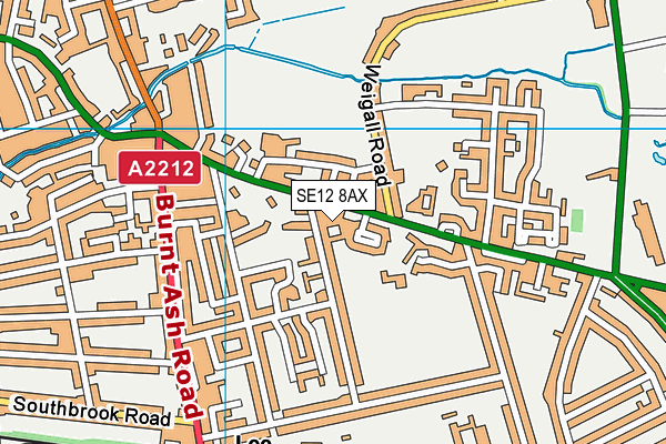 SE12 8AX map - OS VectorMap District (Ordnance Survey) SE12 8AX map - OS VectorMap District (Ordnance Survey)
