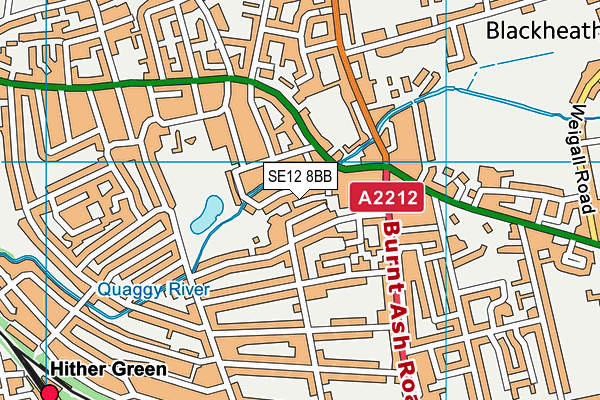 SE12 8BB map - OS VectorMap District (Ordnance Survey)