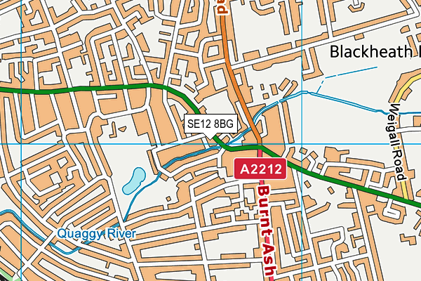 SE12 8BG map - OS VectorMap District (Ordnance Survey) SE12 8BG map - OS VectorMap District (Ordnance Survey)