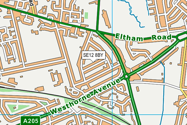 SE12 8BY map - OS VectorMap District (Ordnance Survey) SE12 8BY map - OS VectorMap District (Ordnance Survey)