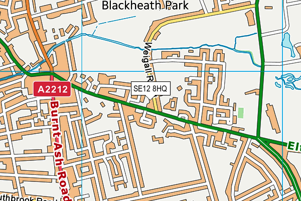 SE12 8HQ map - OS VectorMap District (Ordnance Survey) SE12 8HQ map - OS VectorMap District (Ordnance Survey)
