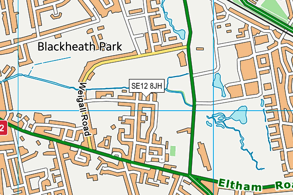 SE12 8JH map - OS VectorMap District (Ordnance Survey) SE12 8JH map - OS VectorMap District (Ordnance Survey)