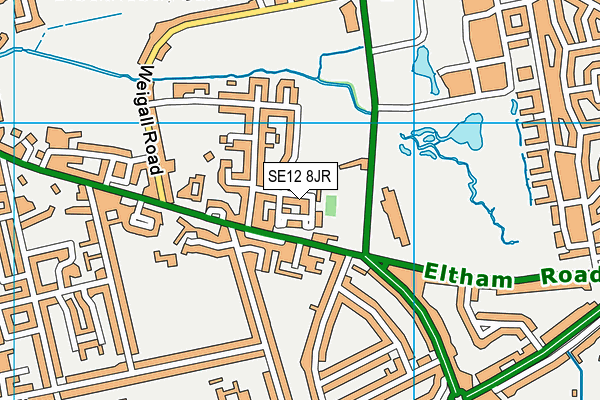 SE12 8JR map - OS VectorMap District (Ordnance Survey) SE12 8JR map - OS VectorMap District (Ordnance Survey)