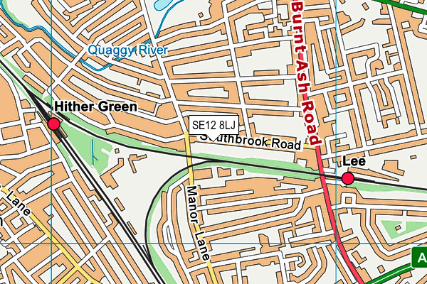 SE12 8LJ map - OS VectorMap District (Ordnance Survey) SE12 8LJ map - OS VectorMap District (Ordnance Survey)