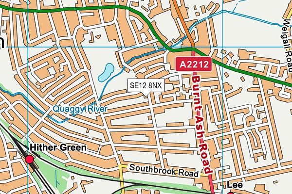 SE12 8NX map - OS VectorMap District (Ordnance Survey) SE12 8NX map - OS VectorMap District (Ordnance Survey)