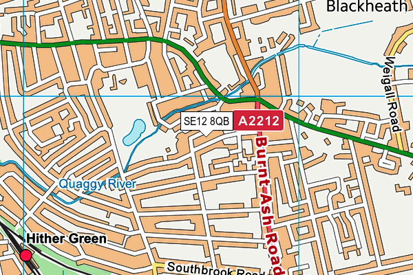 SE12 8QB map - OS VectorMap District (Ordnance Survey) SE12 8QB map - OS VectorMap District (Ordnance Survey)