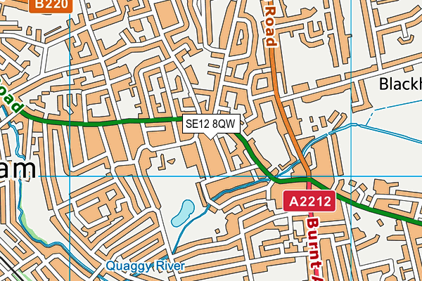 SE12 8QW map - OS VectorMap District (Ordnance Survey) SE12 8QW map - OS VectorMap District (Ordnance Survey)