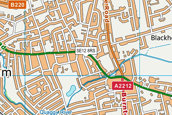 SE12 8RS map - OS VectorMap District (Ordnance Survey) SE12 8RS map - OS VectorMap District (Ordnance Survey)