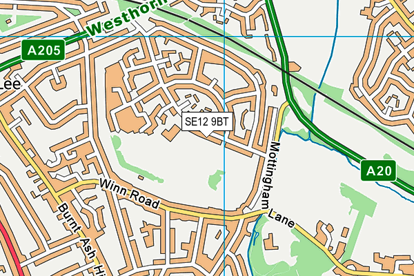 SE12 9BT map - OS VectorMap District (Ordnance Survey) SE12 9BT map - OS VectorMap District (Ordnance Survey)
