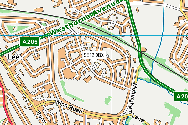 SE12 9BX map - OS VectorMap District (Ordnance Survey) SE12 9BX map - OS VectorMap District (Ordnance Survey)