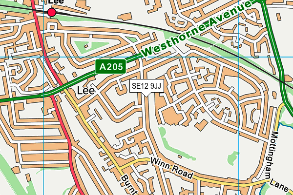 SE12 9JJ map - OS VectorMap District (Ordnance Survey) SE12 9JJ map - OS VectorMap District (Ordnance Survey)