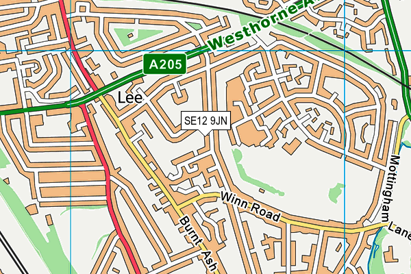 SE12 9JN map - OS VectorMap District (Ordnance Survey) SE12 9JN map - OS VectorMap District (Ordnance Survey)
