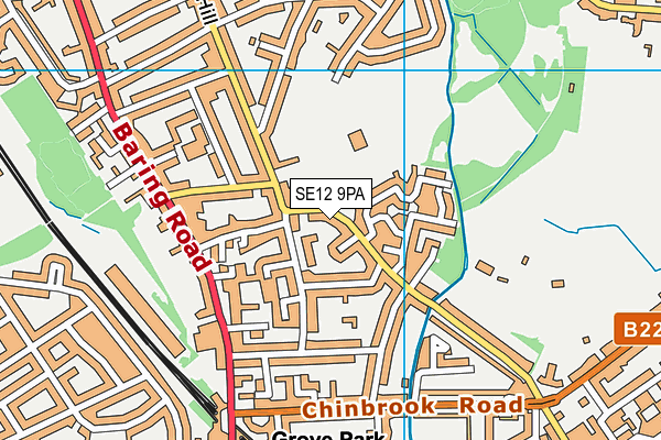 SE12 9PA map - OS VectorMap District (Ordnance Survey) SE12 9PA map - OS VectorMap District (Ordnance Survey)
