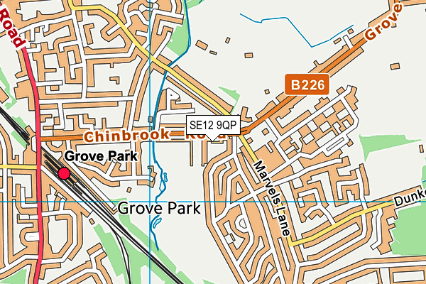 SE12 9QP map - OS VectorMap District (Ordnance Survey) SE12 9QP map - OS VectorMap District (Ordnance Survey)