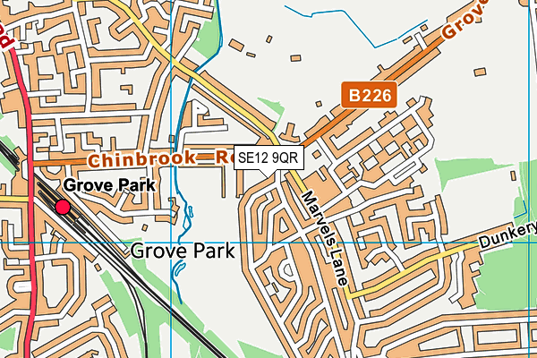 SE12 9QR map - OS VectorMap District (Ordnance Survey) SE12 9QR map - OS VectorMap District (Ordnance Survey)