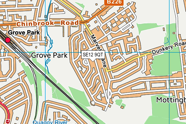 SE12 9QT map - OS VectorMap District (Ordnance Survey) SE12 9QT map - OS VectorMap District (Ordnance Survey)