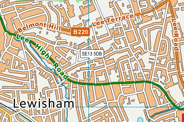 SE13 5DB map - OS VectorMap District (Ordnance Survey) SE13 5DB map - OS VectorMap District (Ordnance Survey)