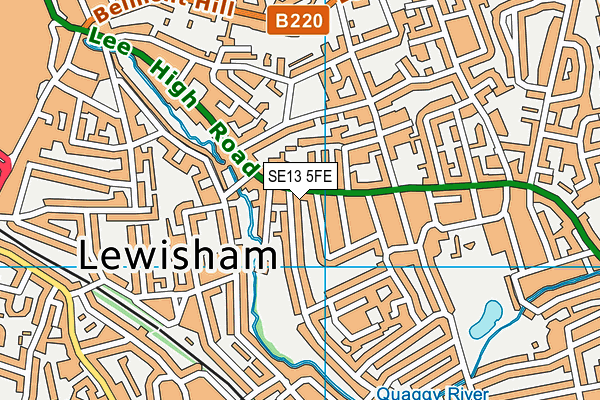 SE13 5FE map - OS VectorMap District (Ordnance Survey) SE13 5FE map - OS VectorMap District (Ordnance Survey)
