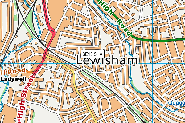 SE13 5HA map - OS VectorMap District (Ordnance Survey) SE13 5HA map - OS VectorMap District (Ordnance Survey)