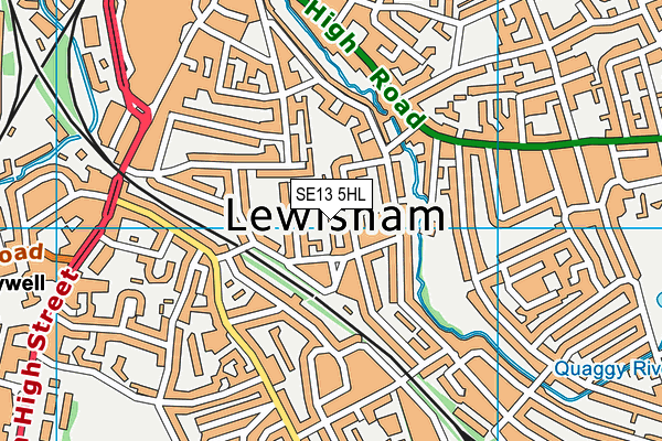 SE13 5HL map - OS VectorMap District (Ordnance Survey) SE13 5HL map - OS VectorMap District (Ordnance Survey)