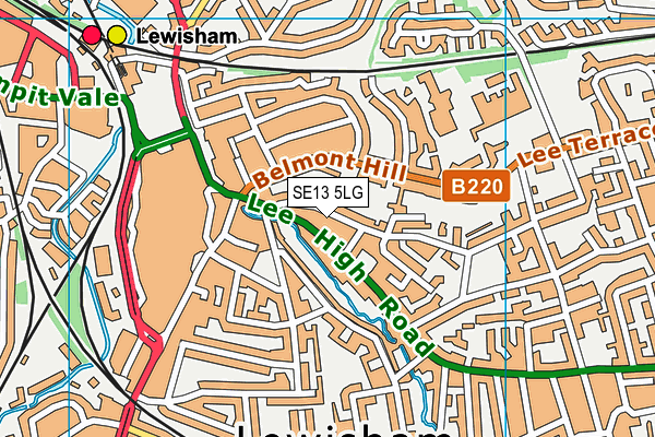 SE13 5LG map - OS VectorMap District (Ordnance Survey) SE13 5LG map - OS VectorMap District (Ordnance Survey)