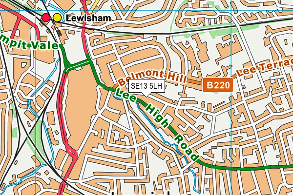 SE13 5LH map - OS VectorMap District (Ordnance Survey) SE13 5LH map - OS VectorMap District (Ordnance Survey)
