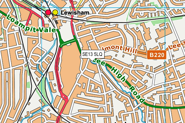 SE13 5LQ map - OS VectorMap District (Ordnance Survey) SE13 5LQ map - OS VectorMap District (Ordnance Survey)