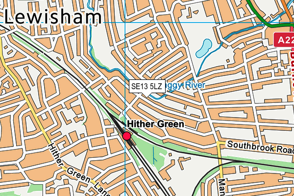 SE13 5LZ map - OS VectorMap District (Ordnance Survey) SE13 5LZ map - OS VectorMap District (Ordnance Survey)